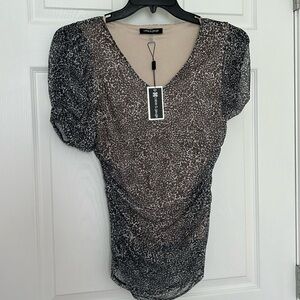 Cable & Gauge Animal Print Blouse